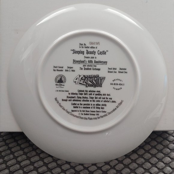 Bradford Exchange Sleeping Beauty's Castle 40th Anniversary Plate - Picture 3 of 4